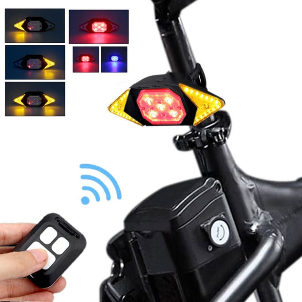 Dispositivo de advertencia de Luz LED con Control Remoto para bicicleta