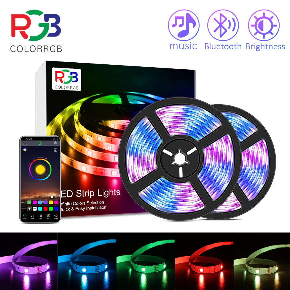 Tira de luces LED con Control Bluetooth y Control  color RGB