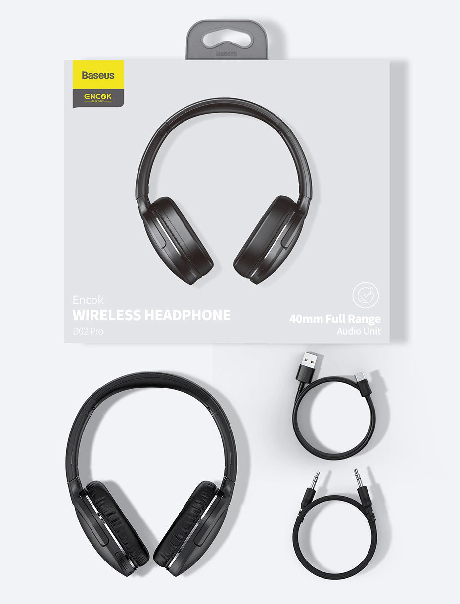 Auriculares inalámbricos, plegables D02 Pro, Bluetooth 5.0