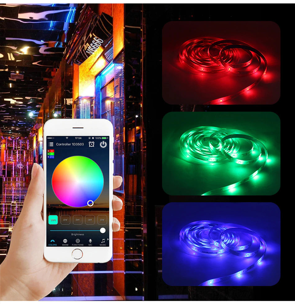 Tiras de luces LED RGB 5050 y 2835. Bluetooth, Wifi o Infrarrojo