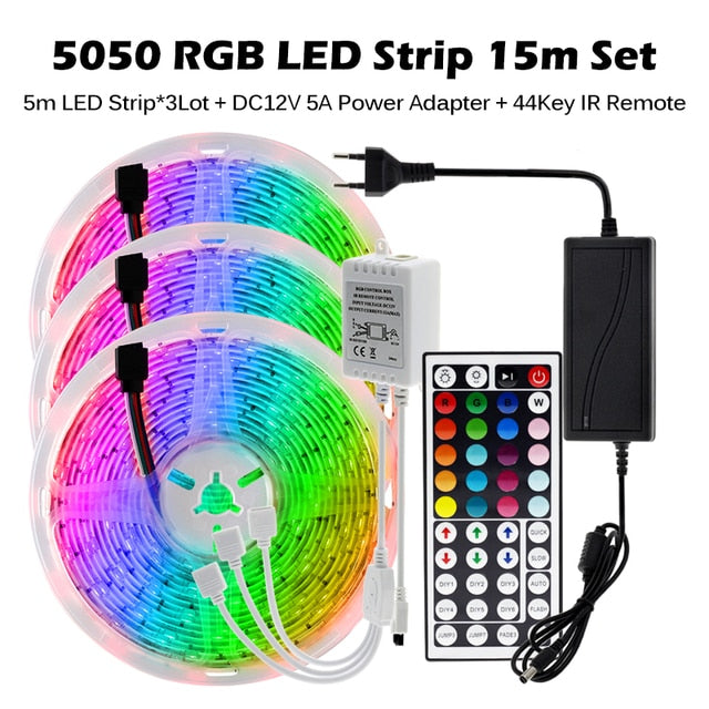 Tiras de Luces LED RGB con Control Remoto, Control Música , Bluetooth y Wifi