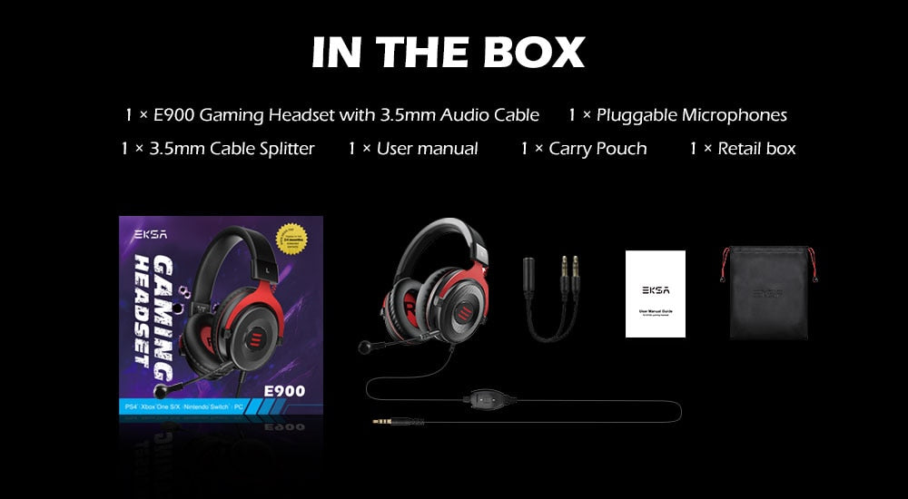 Auriculares para jugadores con micrófono E900/ E900 Pro