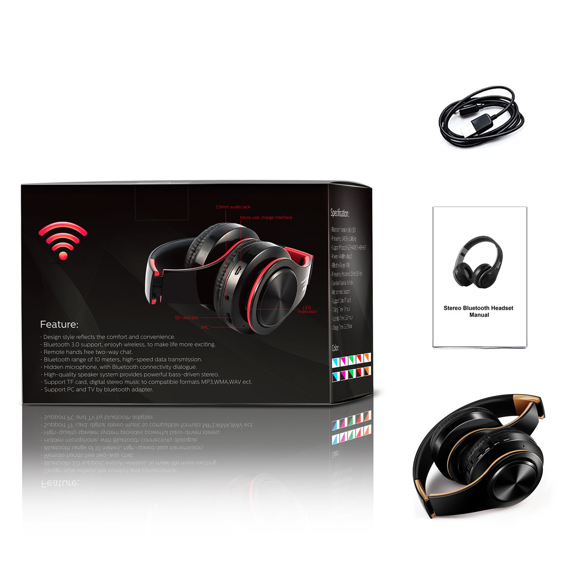 Compre Auriculares Inalámbricos Estéreo Wh700max S5000 Con Bluetooth Mp3  Play Fm Radio Oem Odm y Auriculares Estéreo Bluetooth de China por 6.4 USD